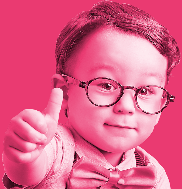 Little boy giving a thumbs up